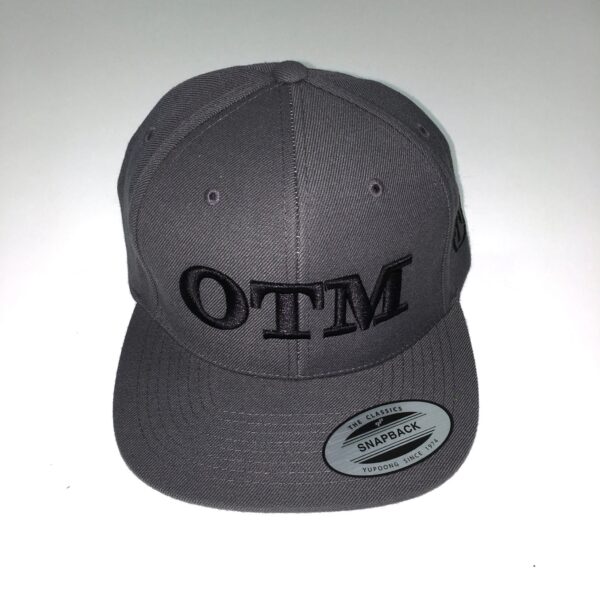 OnTheMoney GREY/BLACK CLASSIC LETTERS LOGO SNAPBACK